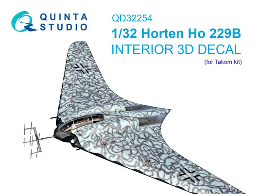 Quinta Studio QD32254 1:32 Horten Ho-229B 3D Interior Decal