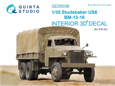 Quinta Studio QD35036 1:35 Studebaker US6 3D-Printed Interior Decals