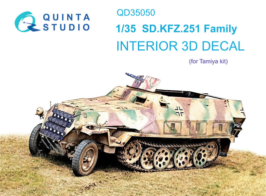 Quinta Studio QD35050 1:35 Sd.Kfz.251/1 Hanomag 3D Interior Decal