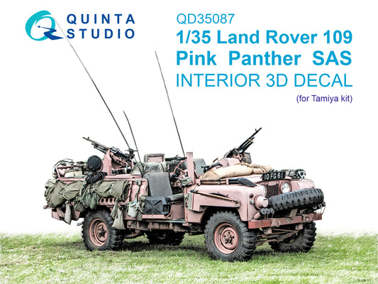 Quinta Studio QD35087 1:35 SAS Land Rover Pink Panther 3D Interior
