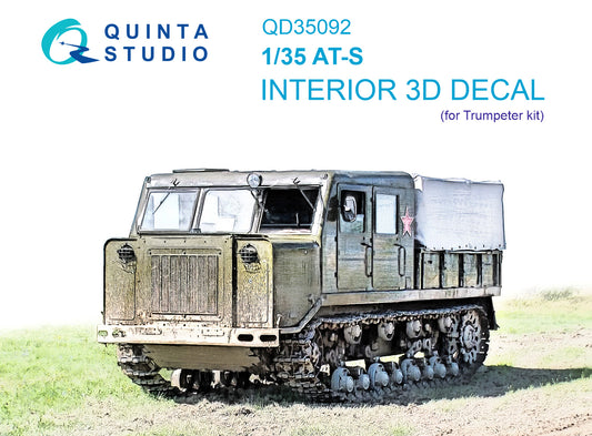 Quinta Studio QD35092 1:35 AT-S 3D-Printed coloured Interior on decal paper