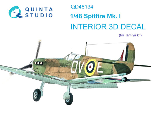 Quinta Studio QD48134 1:48 Spitfire Mk.I 3D Interior Decal
