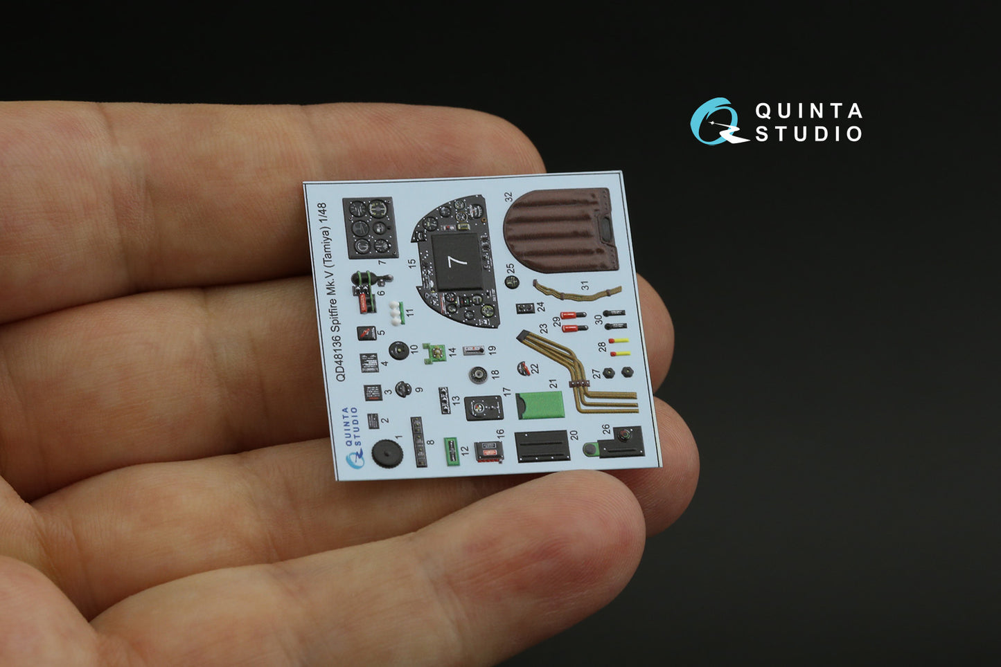 Quinta Studio QD48136 1:48 Spitfire Mk.V 3D Interior Decal