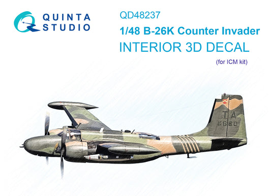 Quinta Studio QD48237 1:48 Douglas B-26K 3D-Printed Interior Decals