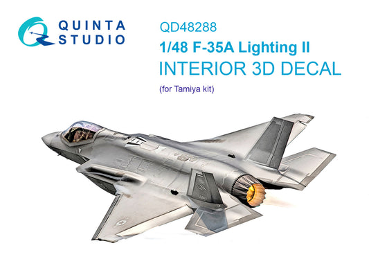 Quinta Studio QD48288 1:48 F-35A Lightning II 3D Interior Decal