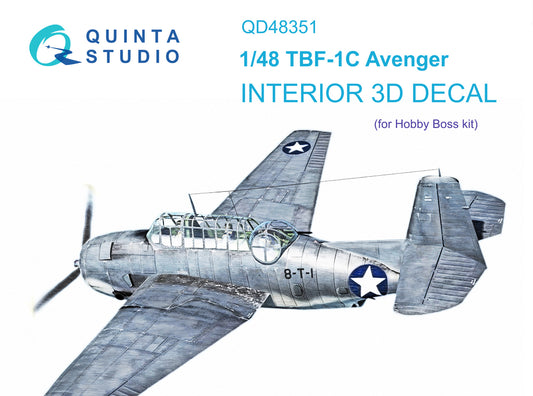 Quinta Studio QD48351 1:48 TBF-1C Avenger 3D Interior Decal