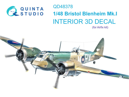 Quinta Studio QD48378 1:48 Blenheim Mk.I 3D Interior Decal