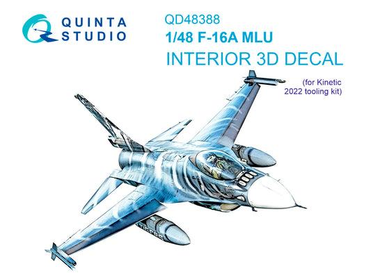 Quinta Studio QD48388 1:48 F-16A MLU 3D Interior Decal