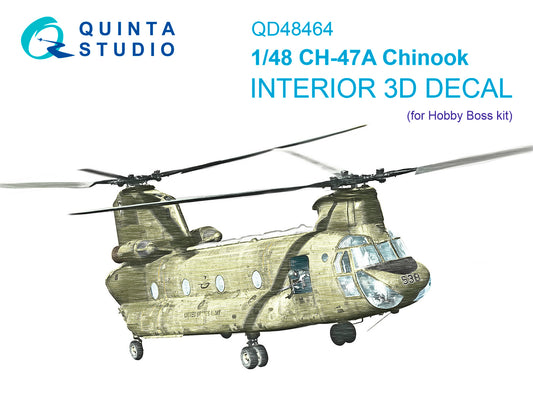Quinta Studio QD48464 1:48 Boeing CH-47A 3D-Printed Interior Decals