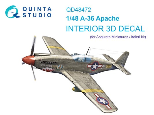 Quinta Studio QD48472 1:48 A-36 Apache 3D Interior Decal