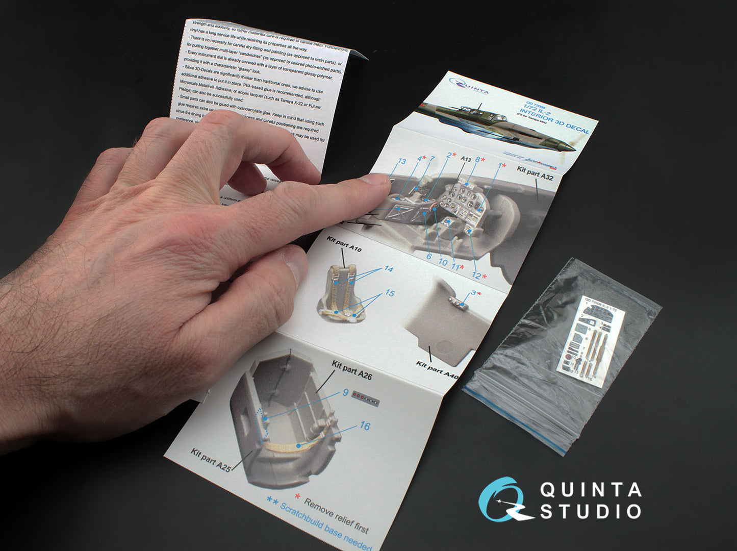 Quinta Studio QD72008 1:72 IL-2 Sturmovik 3D Interior Decal