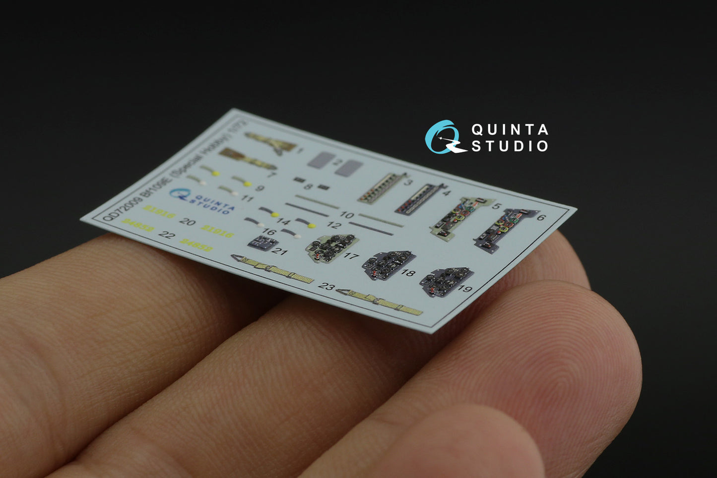 Quinta Studio QD72009 1:72 Bf-109E 3D Interior Decal