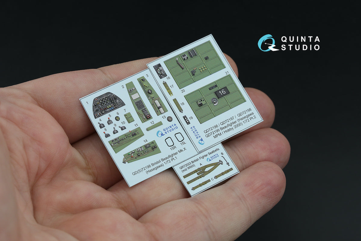 Quinta Studio QD72198 1:72 Beaufighter Mk.X 3D Interior Decal