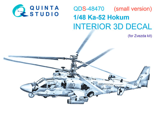 Quinta Studio QDS-48470 1:48 Kamov Ka-52 3D-Printed Interior Decals