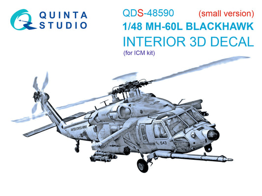 Quinta Studio QDS-48590 1:48 MH-60L Blackhawk 3D Interior Decal