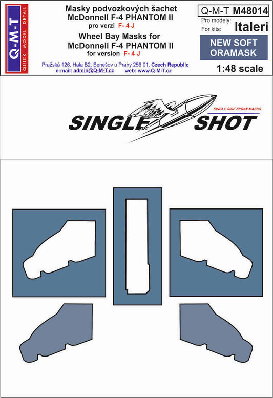 Q-M-T QMTM48014 1:48 McDonnell F-4J Phantom wheel bay paint masks