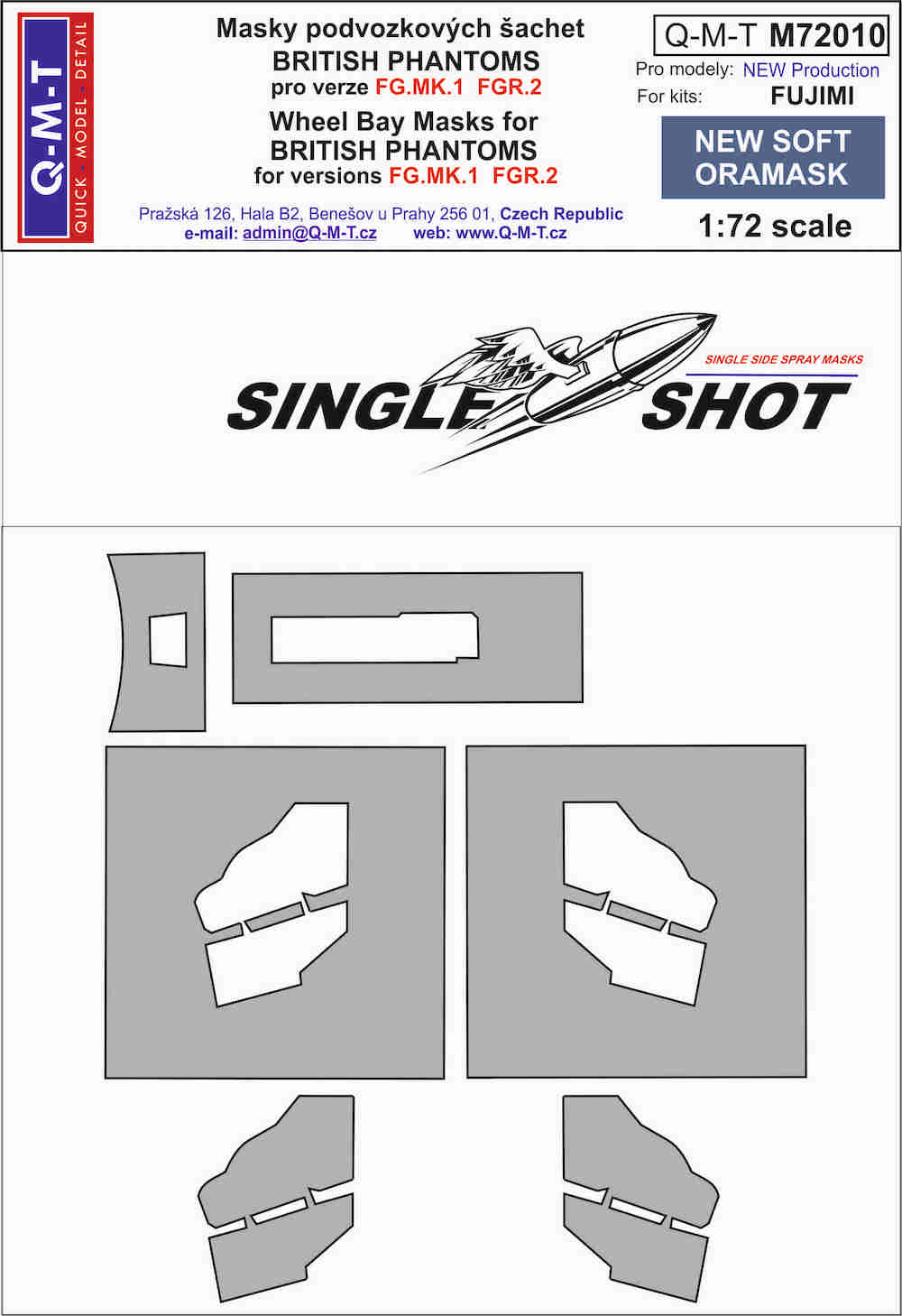 Q-M-T QMTM72010 1:72 McDonnell-Douglas FG.1/FGR.2 Phantom New wheel bay masks