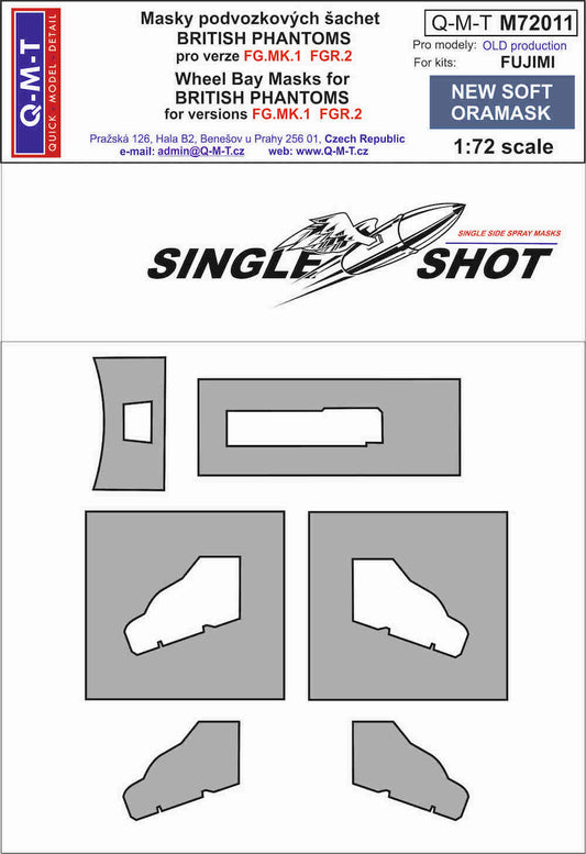 Q-M-T QMTM72011 1:72 McDonnell-Douglas FG.1/FGR.2 Phantom Old wheel bay masks