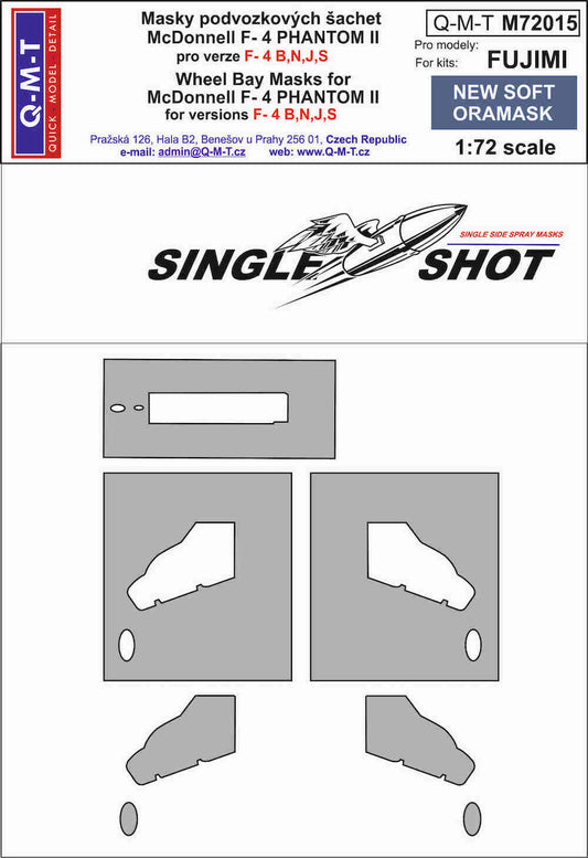 Q-M-T QMTM72015 1:72 McDonnell F-4B/F-4N/F-4J/F-4S Phantom wheel bay paint masks