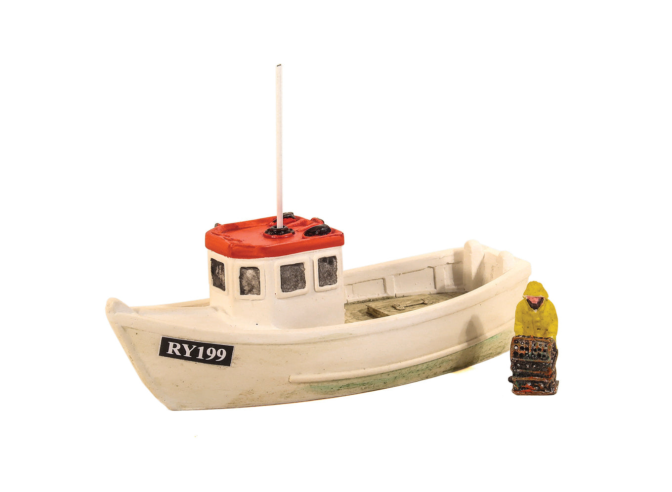 Harburn Hamlet QS400 Lobster Boat with Fisherman and Red Roof HO/OO Gauge