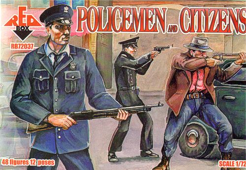 Red Box RB72037 1:72 American Policemen and civilians