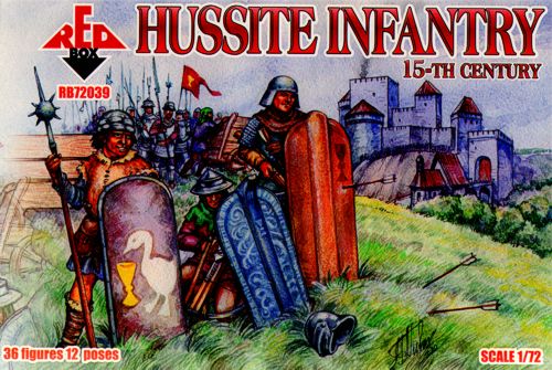 Red Box RB72039 1:72 Hussite Infantry, 15th century.