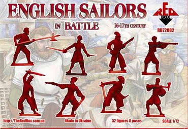 Red Box RB72082 1:72 English sailors in battle, 16-17th century