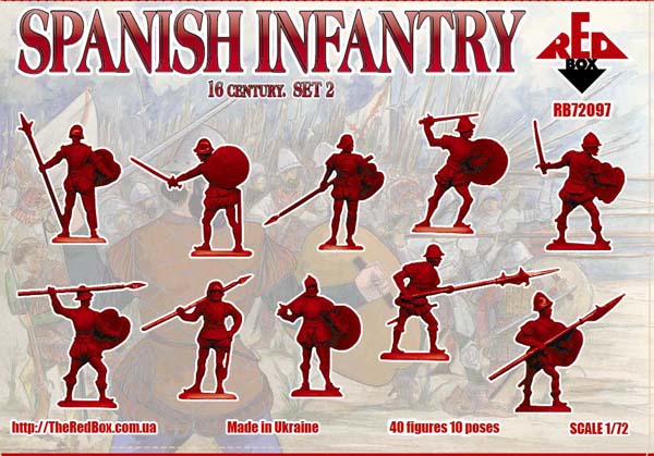 Red Box RB72097 1:72 Spanish Infantry Set 2 16 c.