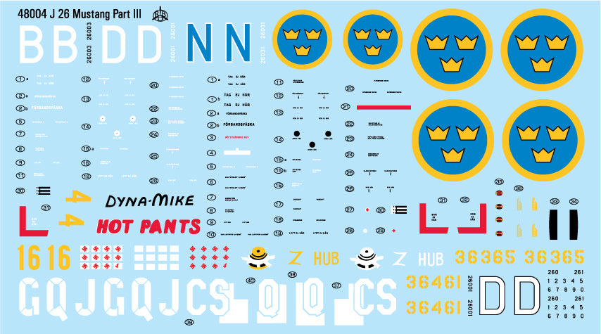 Moose Republic RBDS48004 1:48 P-51B/D Mustang Part 3 J 26/S 26