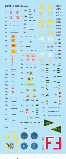 Moose Republic Decals RBDS48016 1:48 Saab J-32B/E 'Lansen' Interceptor & ECM