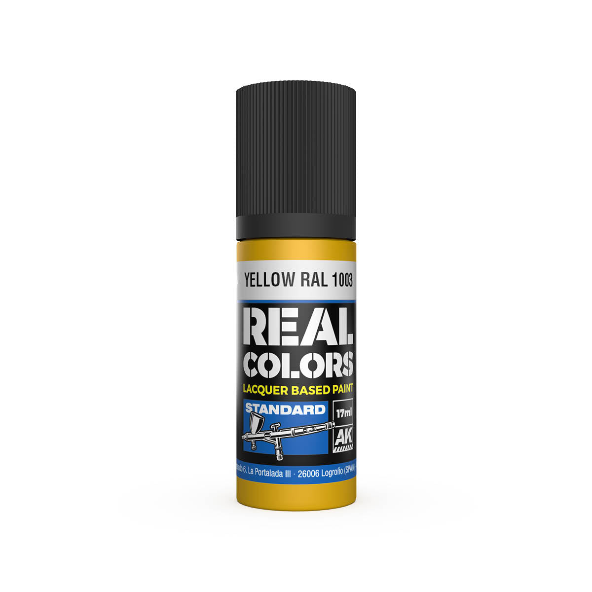AK Interactive RC814 Yellow RAL 1003 17ml Real Colours Lacquer Paint