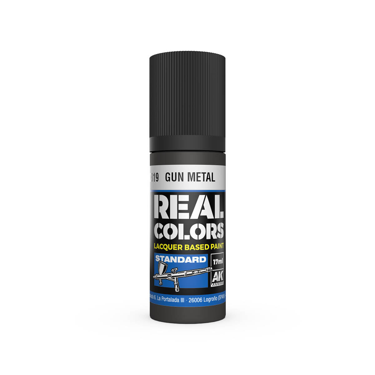 AK Interactive RC819 Gun Metal 17ml Real Colours Lacquer Paint