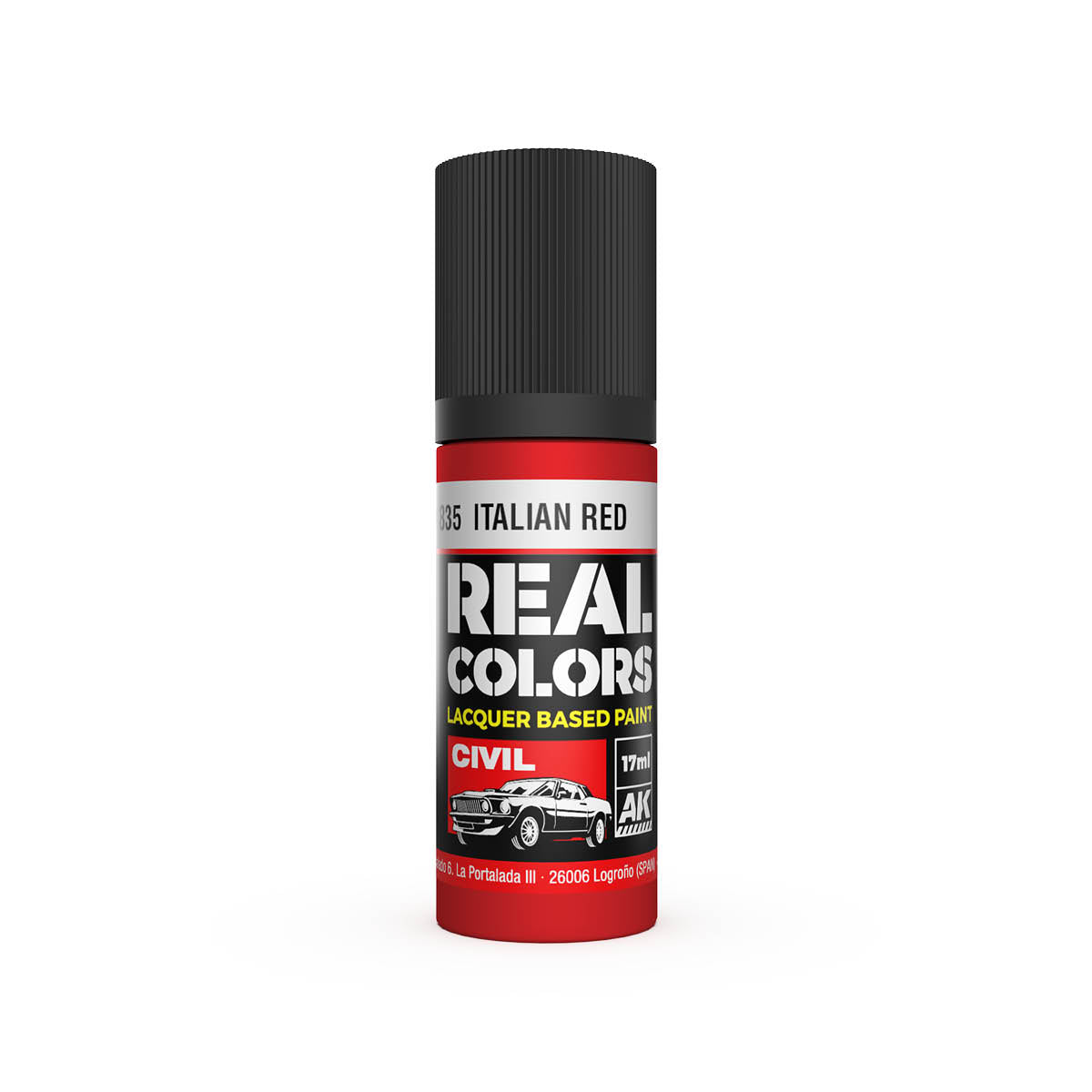 AK Interactive RC835 Italian Red 17ml Real Colours Lacquer Paint