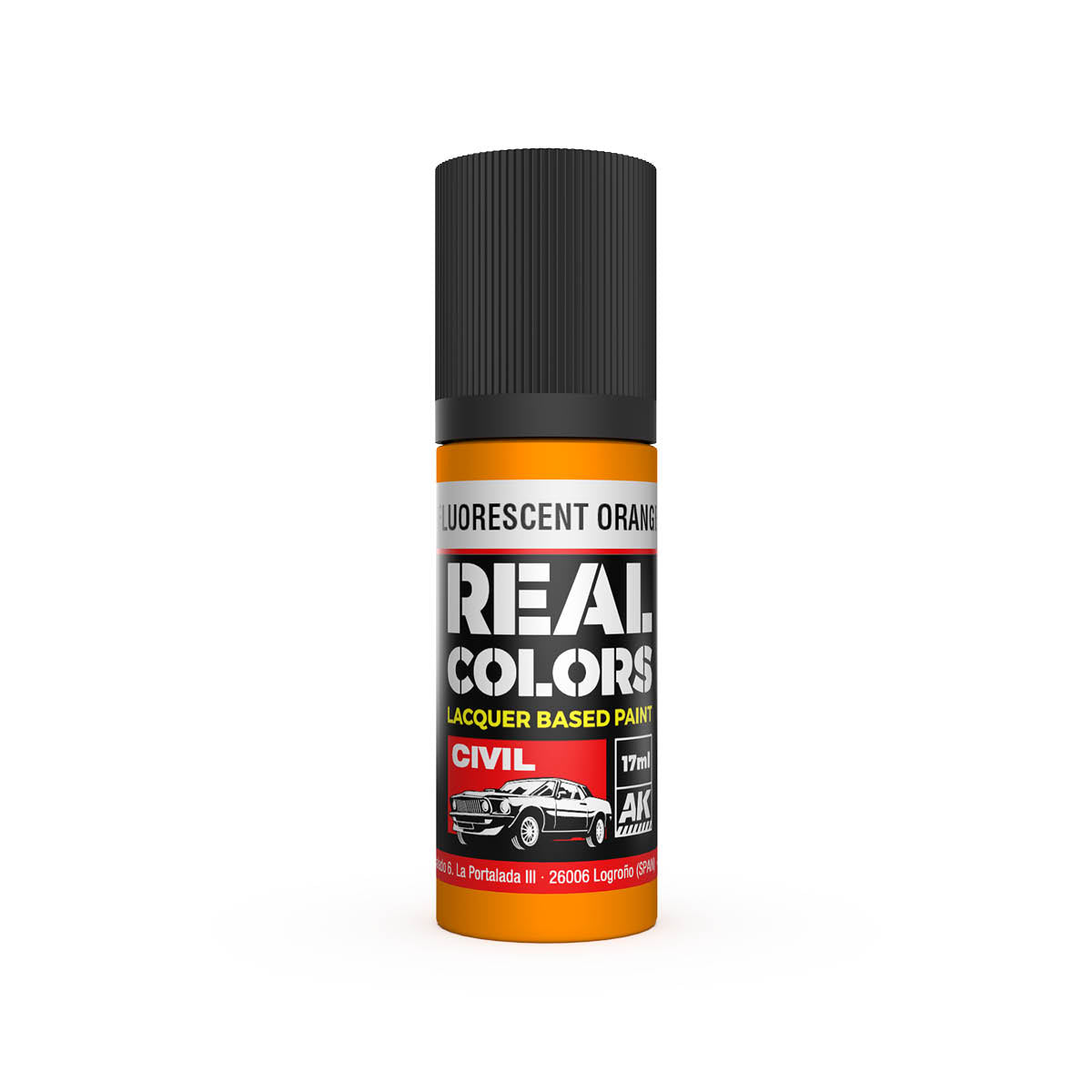 AK Interactive RC838 Fluorescent Orange 17ml Real Colours Lacquer Paint