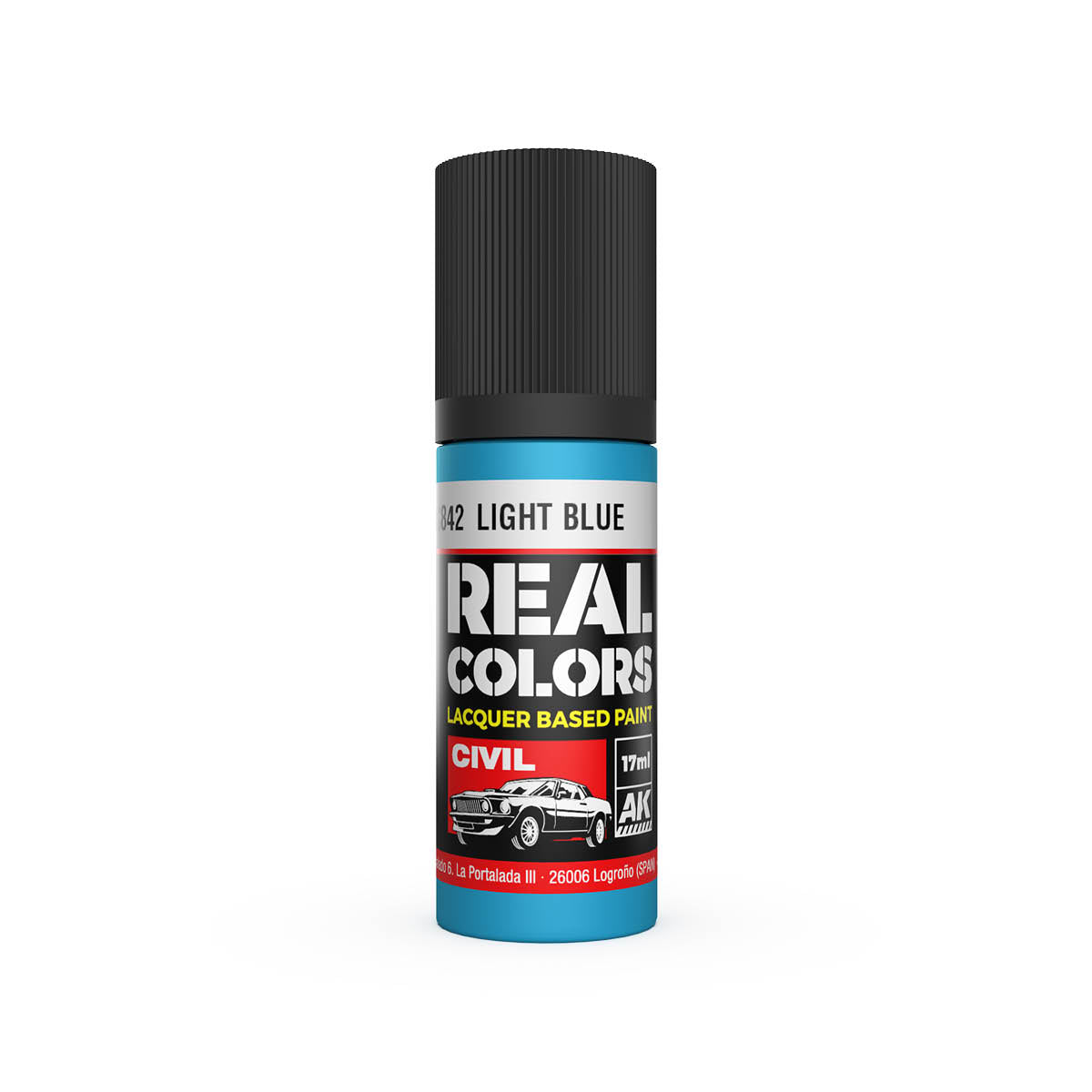 AK Interactive RC842 Light Blue 17ml Real Colours Lacquer Paint