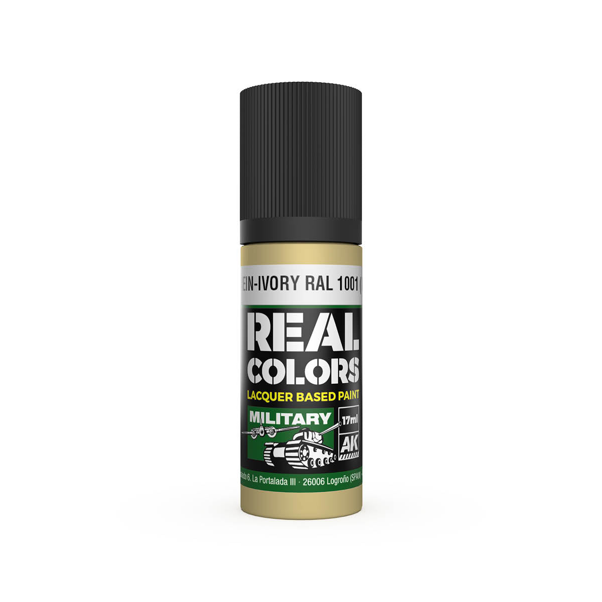 AK Interactive RC851 Elfenbein-Ivory RAL 1001 17ml Real Colours Lacquer Paint
