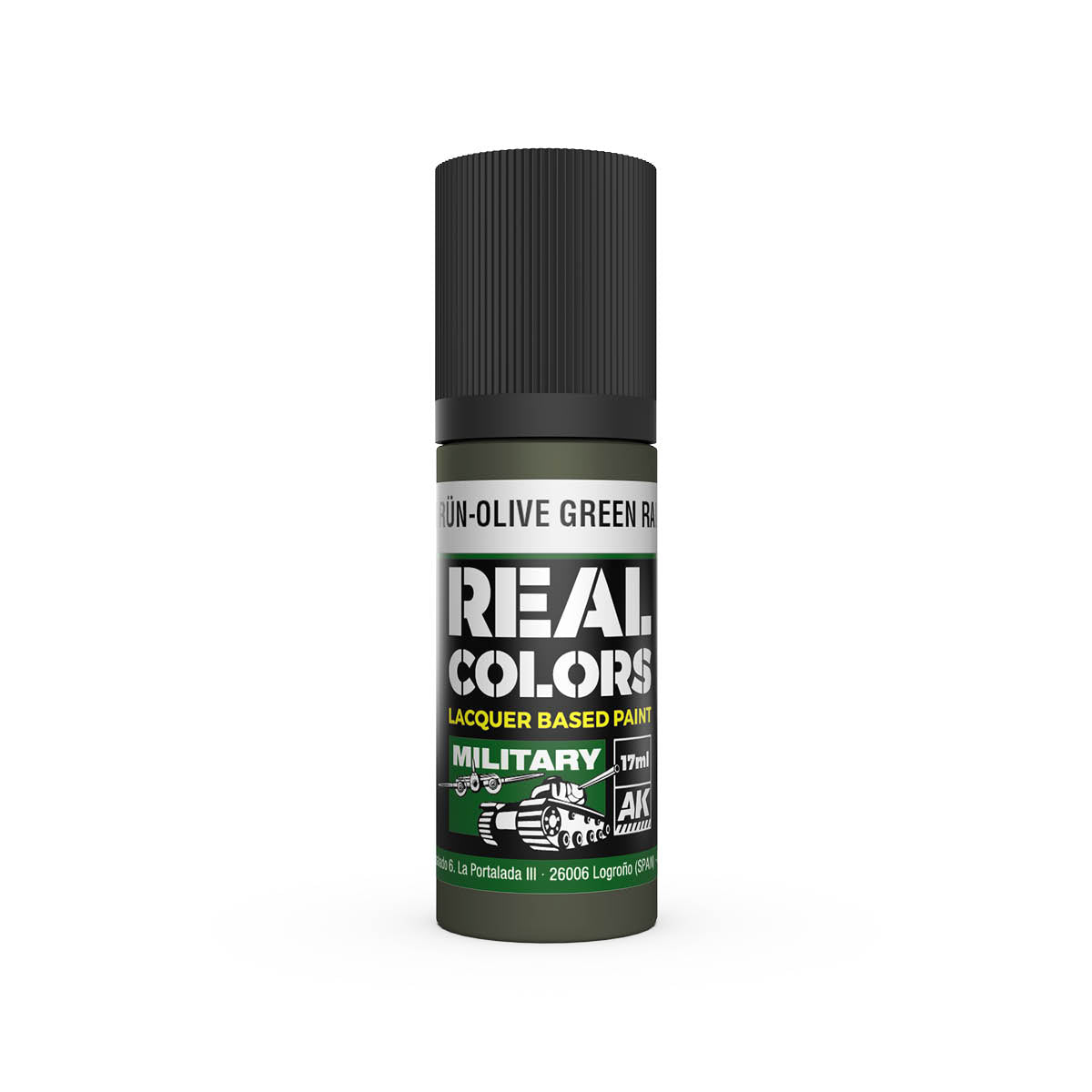 AK Interactive RC852 Olivgrun-Olive Green RAL 6003 17ml Real Colours Paint