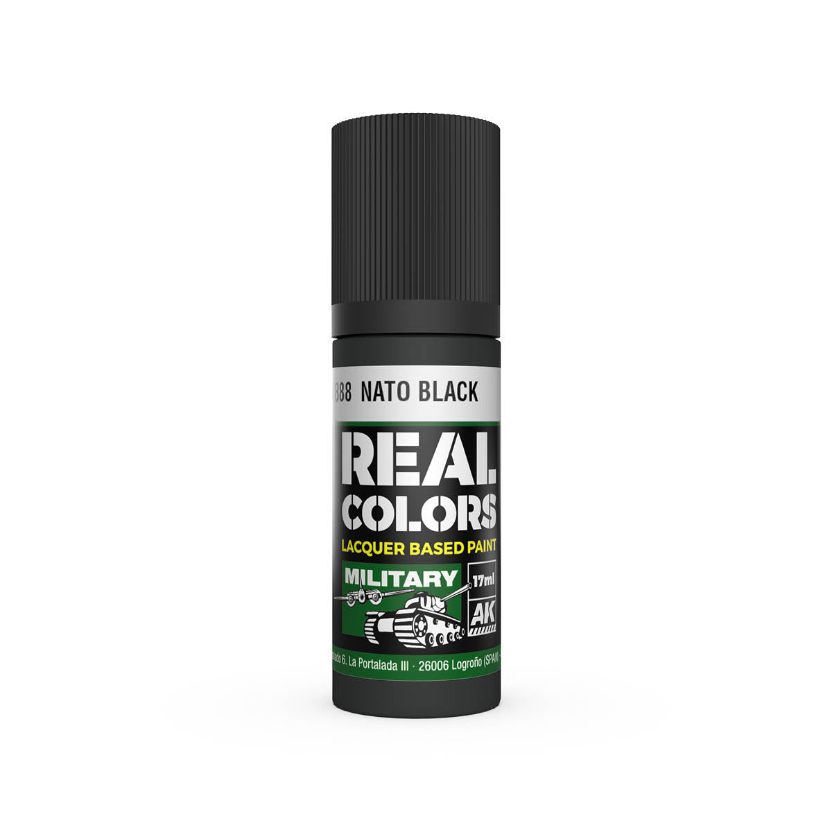 AK Interactive RC888 NATO Black 17ml Real Colours Lacquer Paint