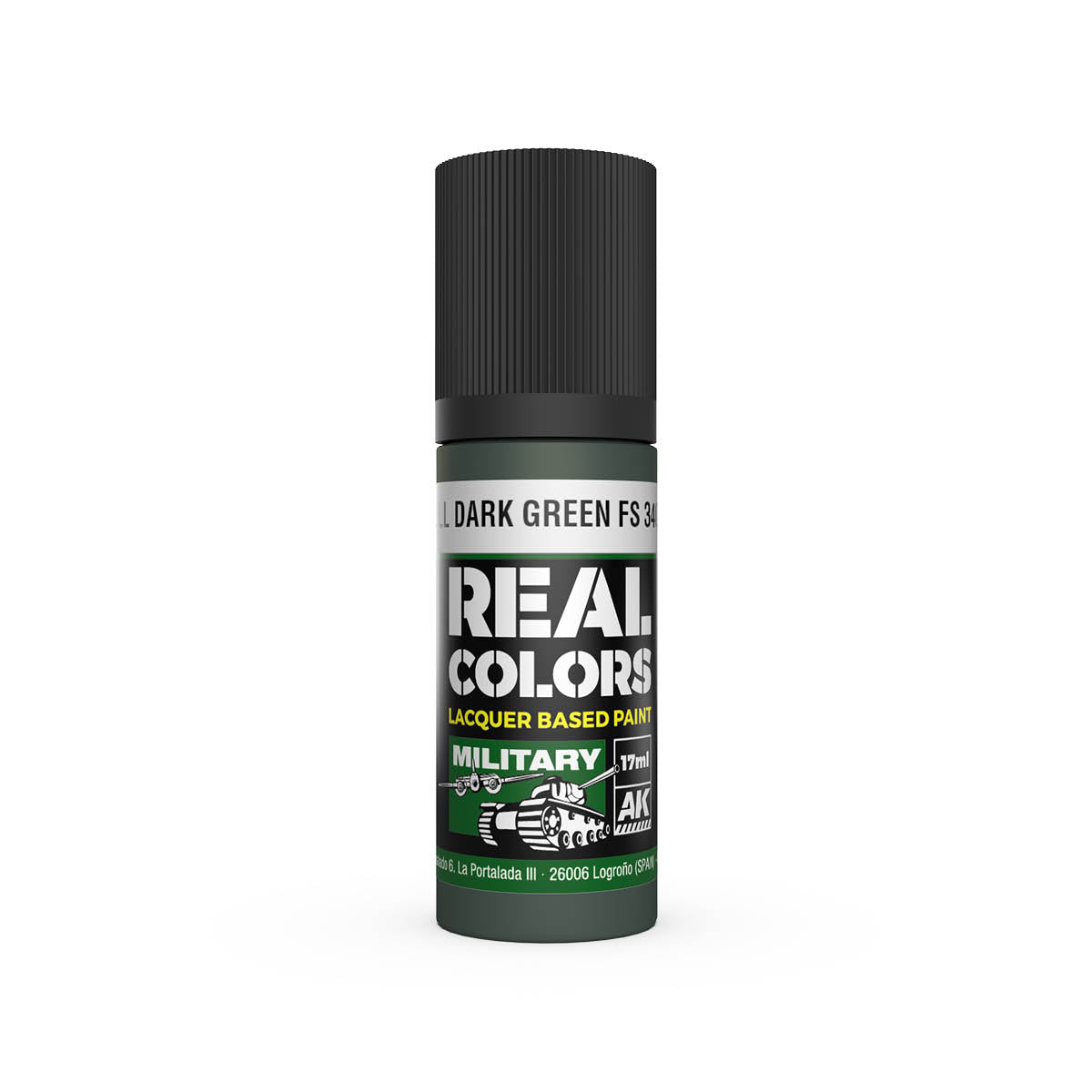 AK Interactive RC902 Dull Dark Green FS 34092 17ml Real Colours Lacquer Paint