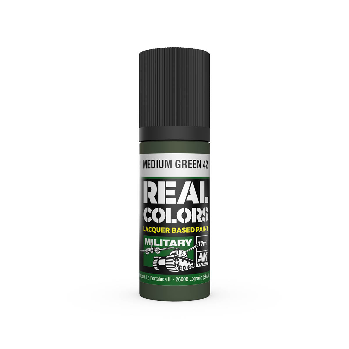 AK Interactive RC927 Medium Green 42 17ml Real Colours Lacquer Paint
