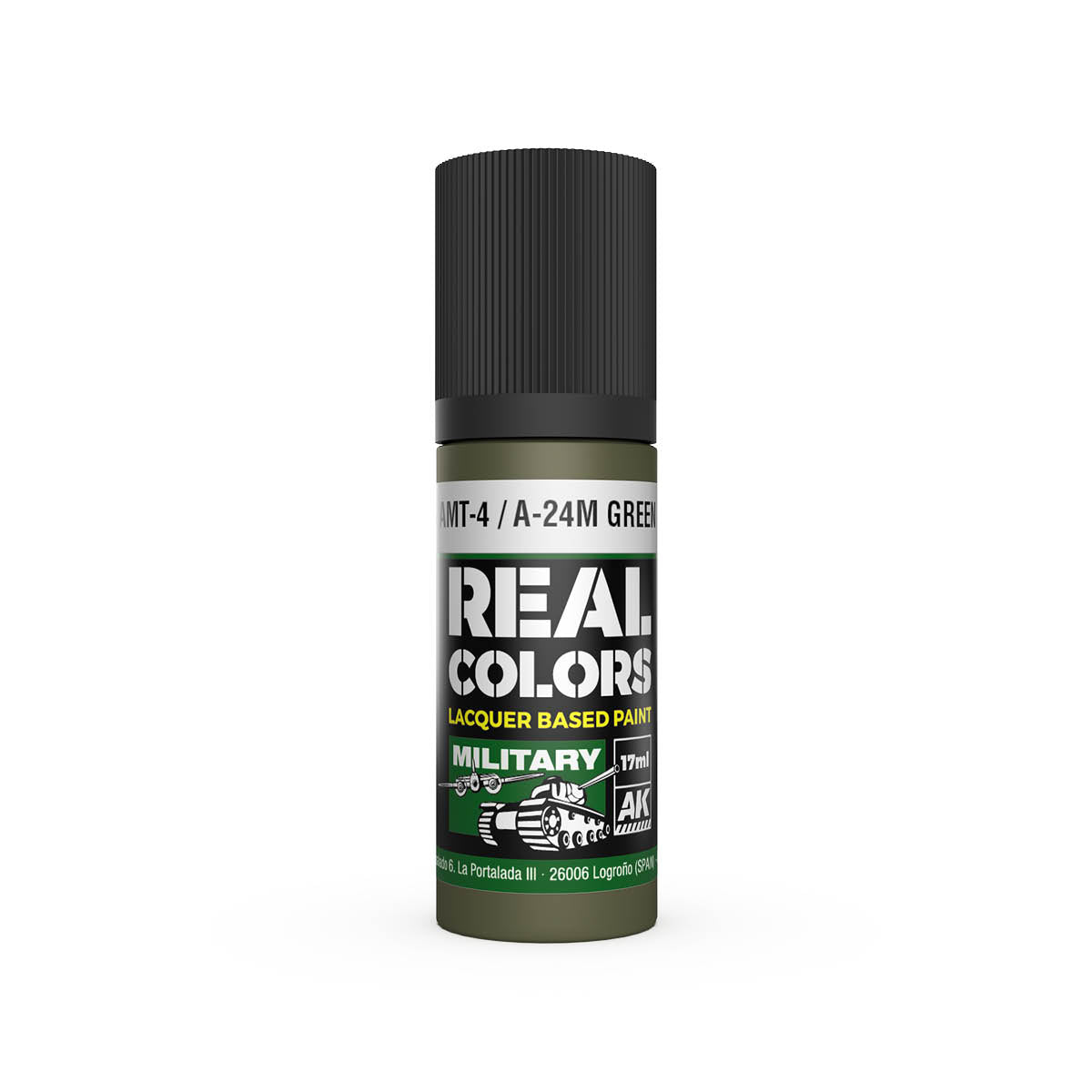 AK Interactive RC975 AMT-4 / A-24M Green 17ml Real Colours Lacquer Paint