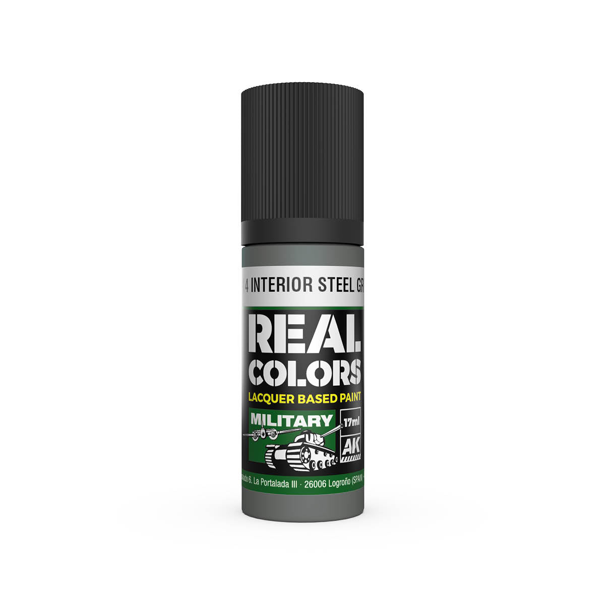 AK Interactive RC979 A-14 Interior Steel Grey 17ml Real Colours Lacquer Paint