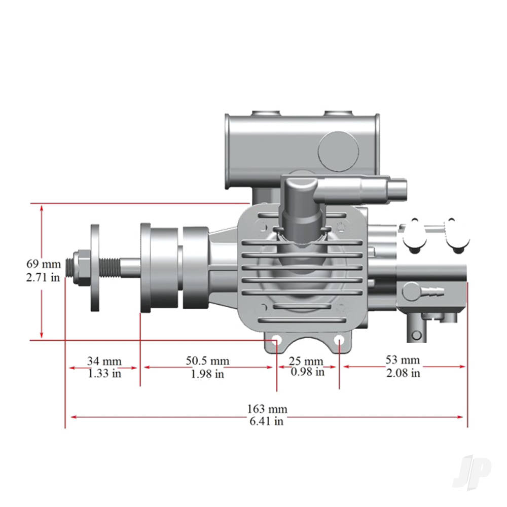 Stinger Engines 15cc Single Cylinder Side Exhaust 2-Stroke Petrol Engine RCGF15SE