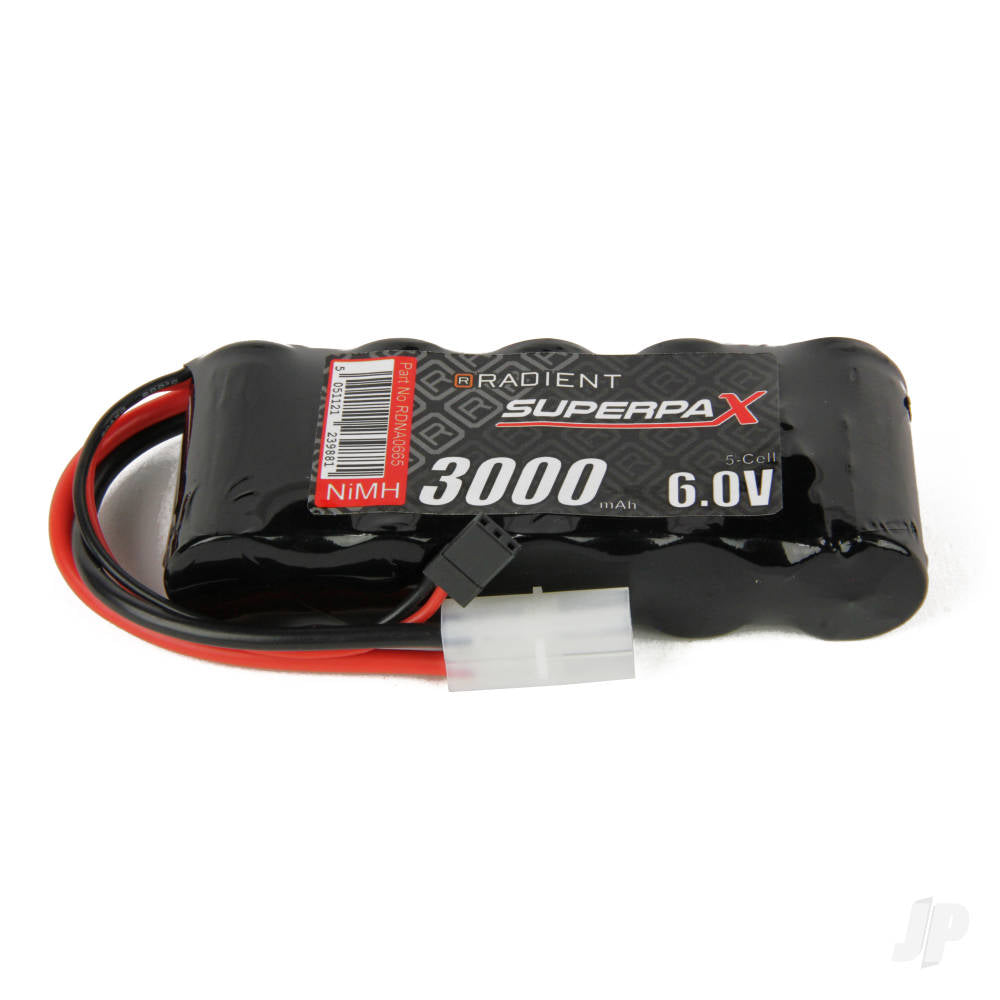 Radient NiMH 6.0V 3000mAh SC Flat, Rx, TAM / JR A0665