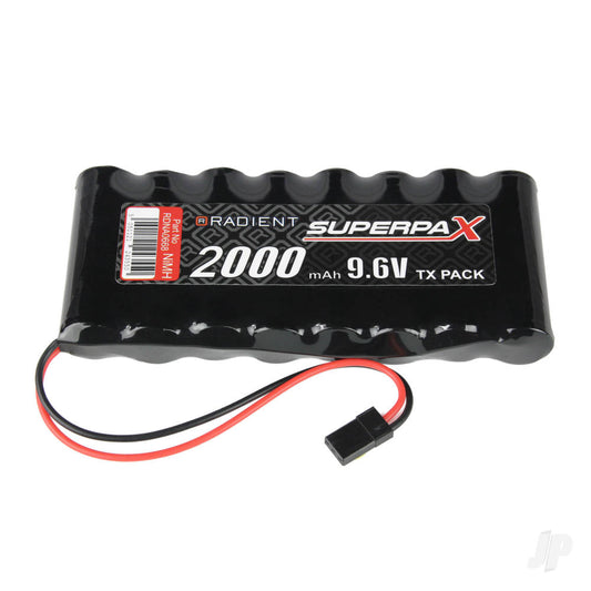 Radient NiMH 9.6V 2000mAh AA Flat, Tx, JR A0668