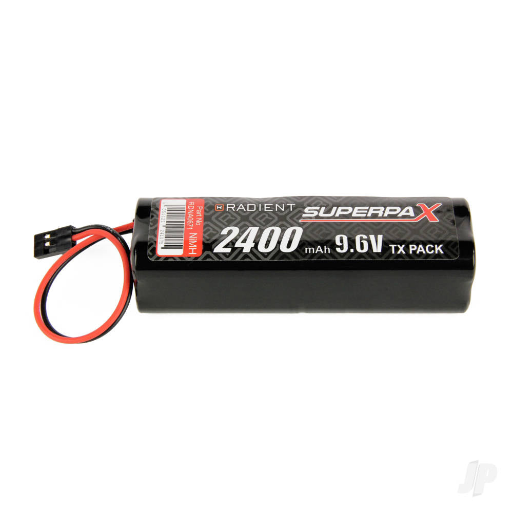 Radient NiMH 9.6V 2400mAh AA Square, Tx, JR A0671