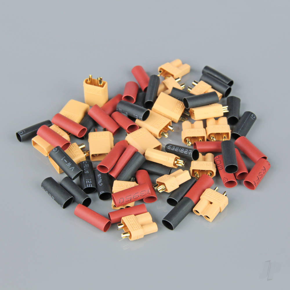 Radient XT30 Pairs including Heat Shrink (10 pcs) AC010018