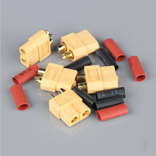 Radient XT60 Female (Battery End) including Heat Shrink (5 pcs) AC010025
