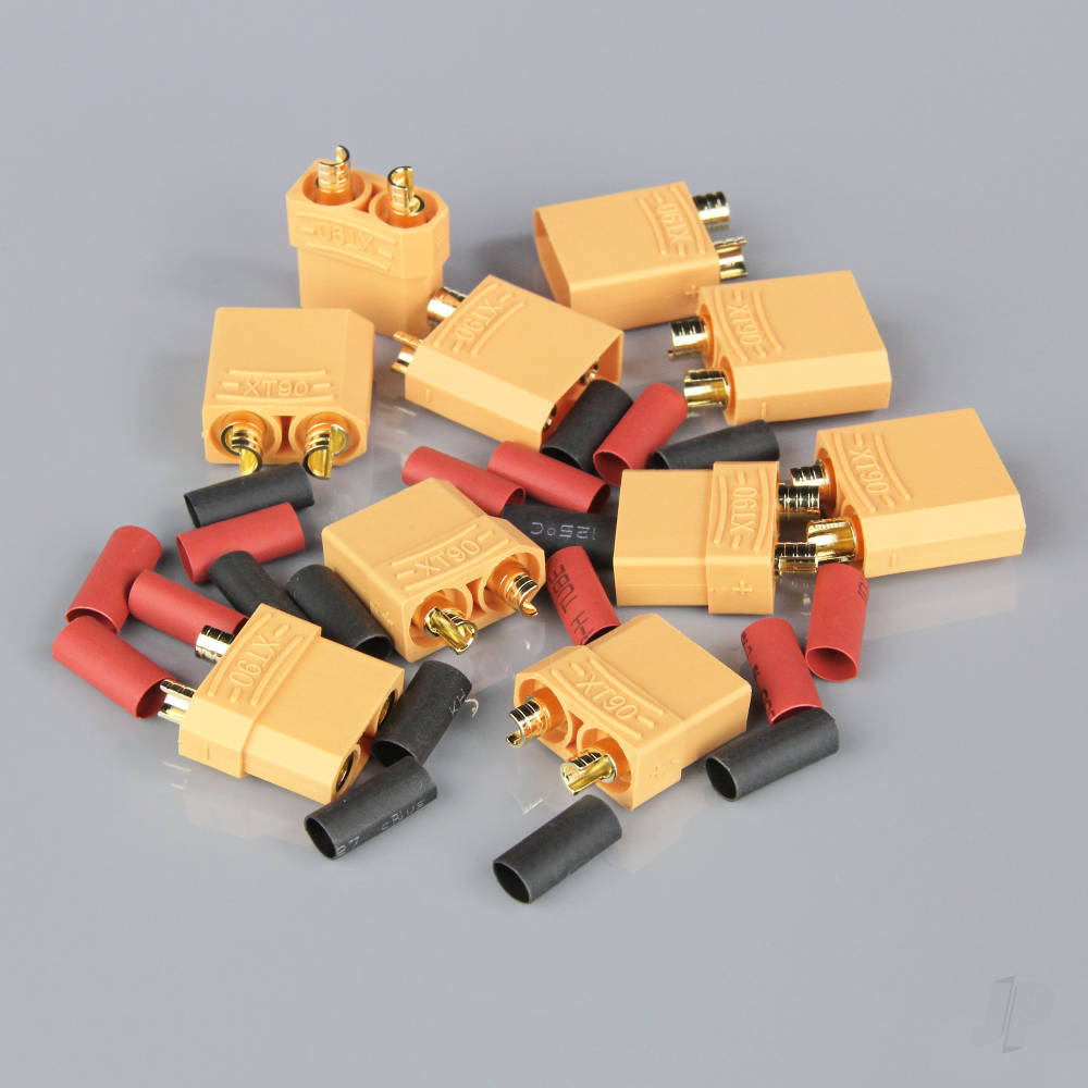 Radient XT90 Pairs including Heat Shrink (5 pcs) AC010034