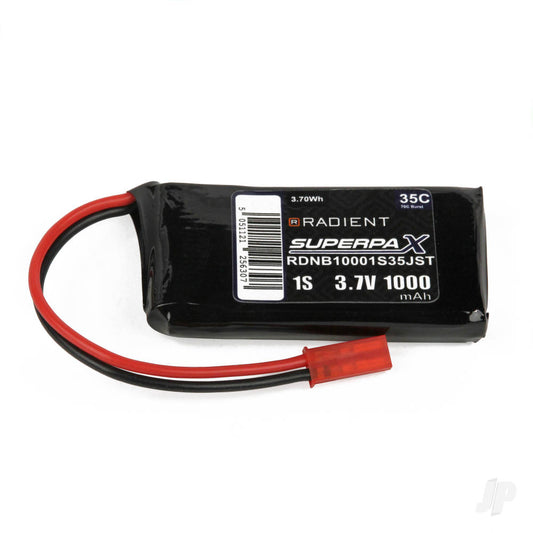 Radient LiPo 1S 1000mAh 3.7V 35C JST B10001S35JST